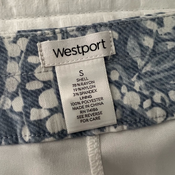Women’s skirt. Shorts underneath. Size small. Westport blue and white. EUC - Picture 2 of 7